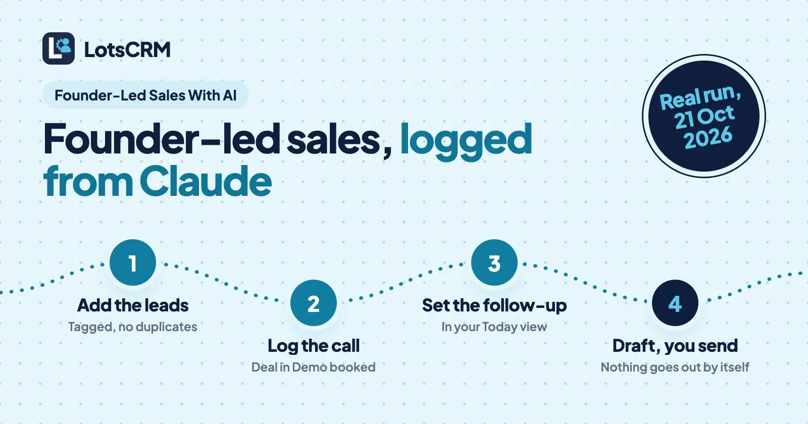 Founder-Led Sales With an AI Agent: Logging Every Lead and Follow-Up From Claude